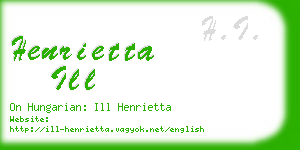 henrietta ill business card